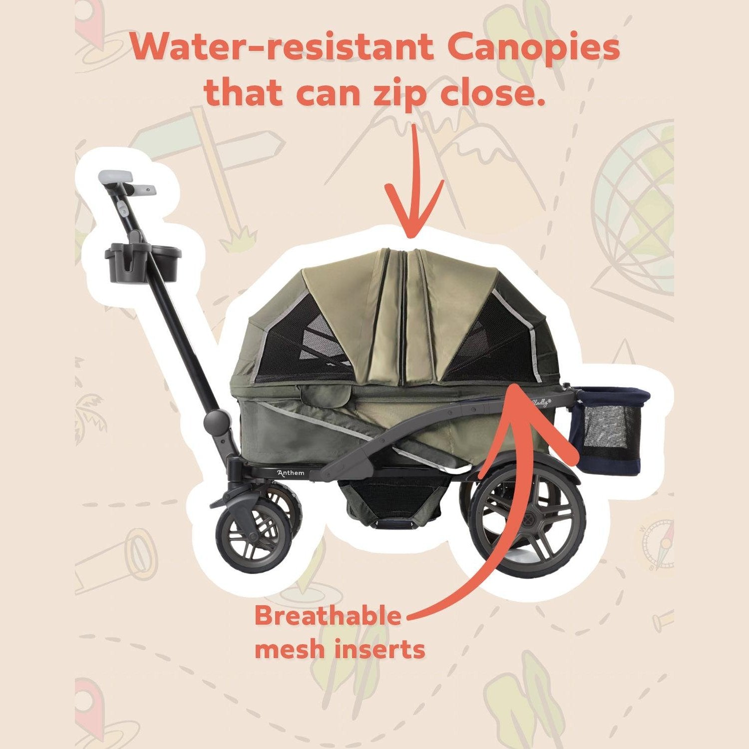 The Adventure Bundle: Anthem All-Terrain Stroller Wagon