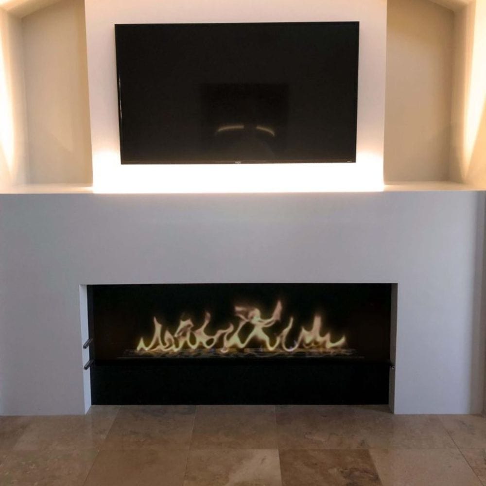 The Bio Flame 72-Inch Firebox SS - Built-in Ethanol Fireplace