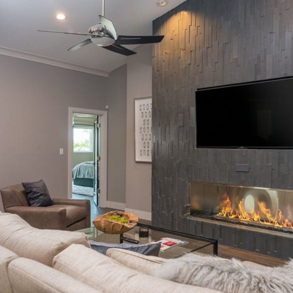 The Bio Flame 96-Inch Firebox SS - Built-in Ethanol Fireplace