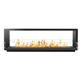 The Bio Flame 84-Inch Firebox DS - Built-in See-Though Ethanol Fireplace