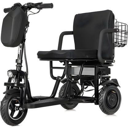 MotoTec 48V/10Ah 700W Folding 3-Wheel Mobility Scooter MT-FOLD-TRK-700