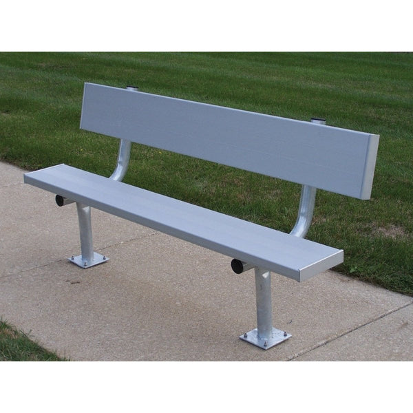 Trigon Sports 8 ft. Surface Mount Team Bench with Back PB08SMB