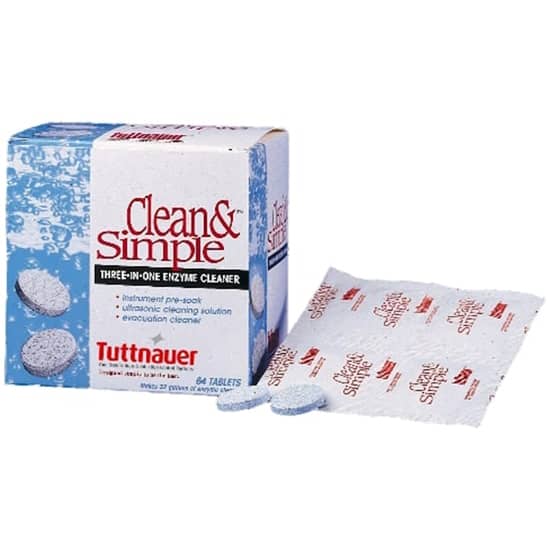 Tuttnauer Clean & Simple Ultrasonic/Enzymatic Tablets - TTN-CS0144