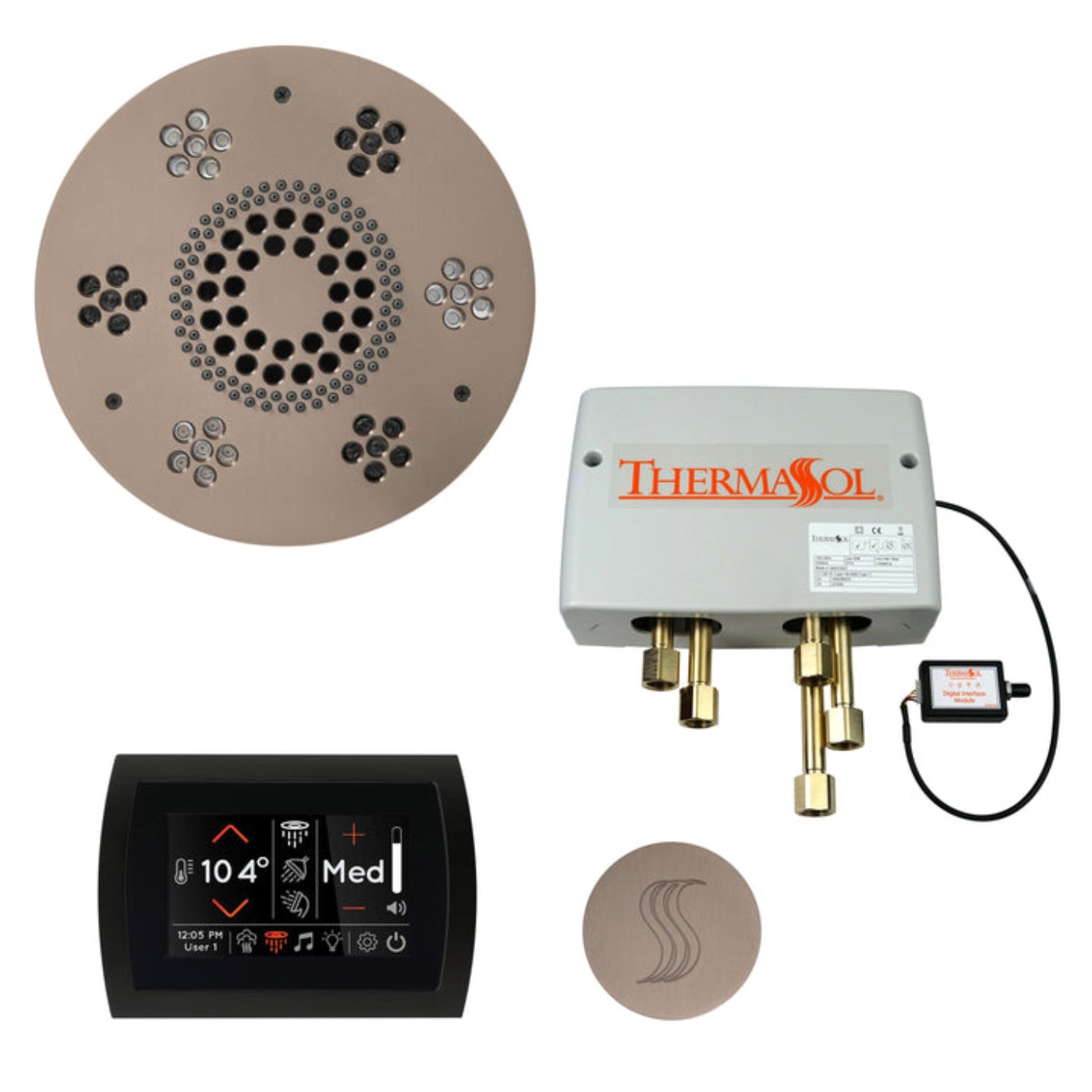 ThermaSol Steam Shower Kit - The Total Wellness Package with SignaTouch - TWPSUS-AB