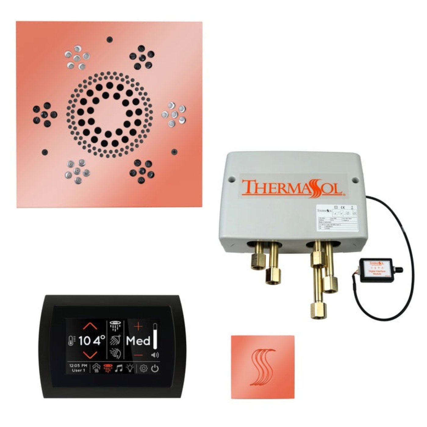 ThermaSol Steam Shower Kit - The Total Wellness Package with SignaTouch - TWPSUS-AB