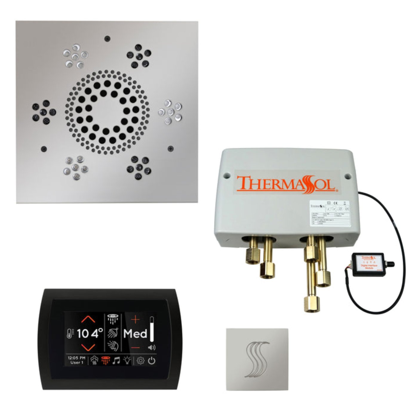 ThermaSol Steam Shower Kit - The Total Wellness Package with SignaTouch - TWPSUS-AB