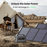 Ugreen Portable Power Station Lifepo4 Battery Solar Generator | 2400W 2048Wh + 2x 200W Solar Panels -