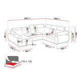 Maxima House DANTE Sectional Sleeper Sofa - Backyard Provider