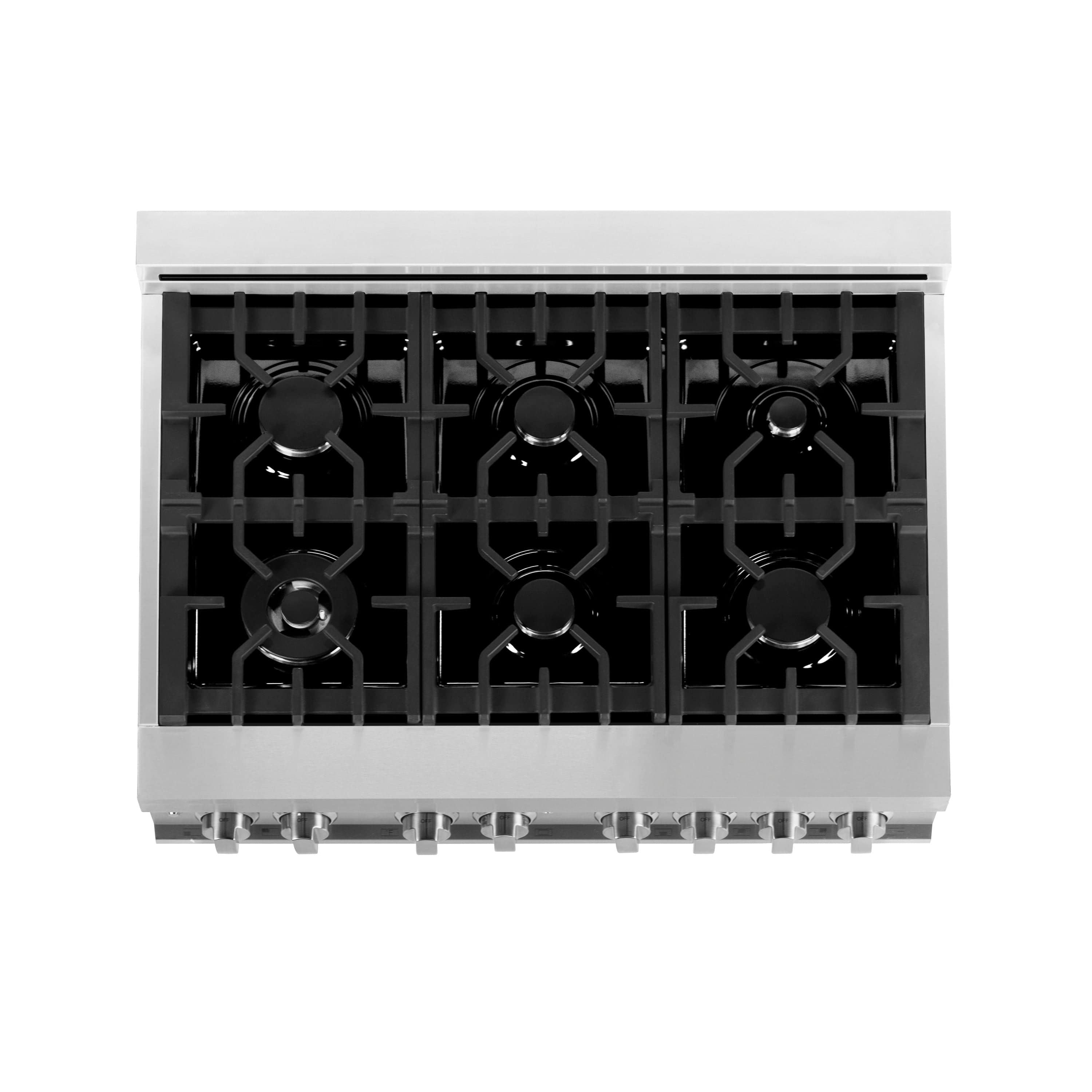 ZLINE 36 Inch Professional Gas Burner and Gas Oven Range in Stainless Steel, RG36