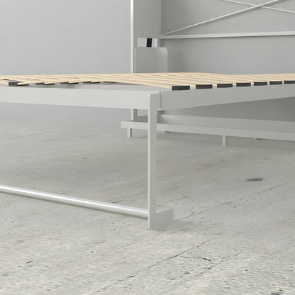 Murphy Bed With Desk, Queen Size, White by Leto Muro