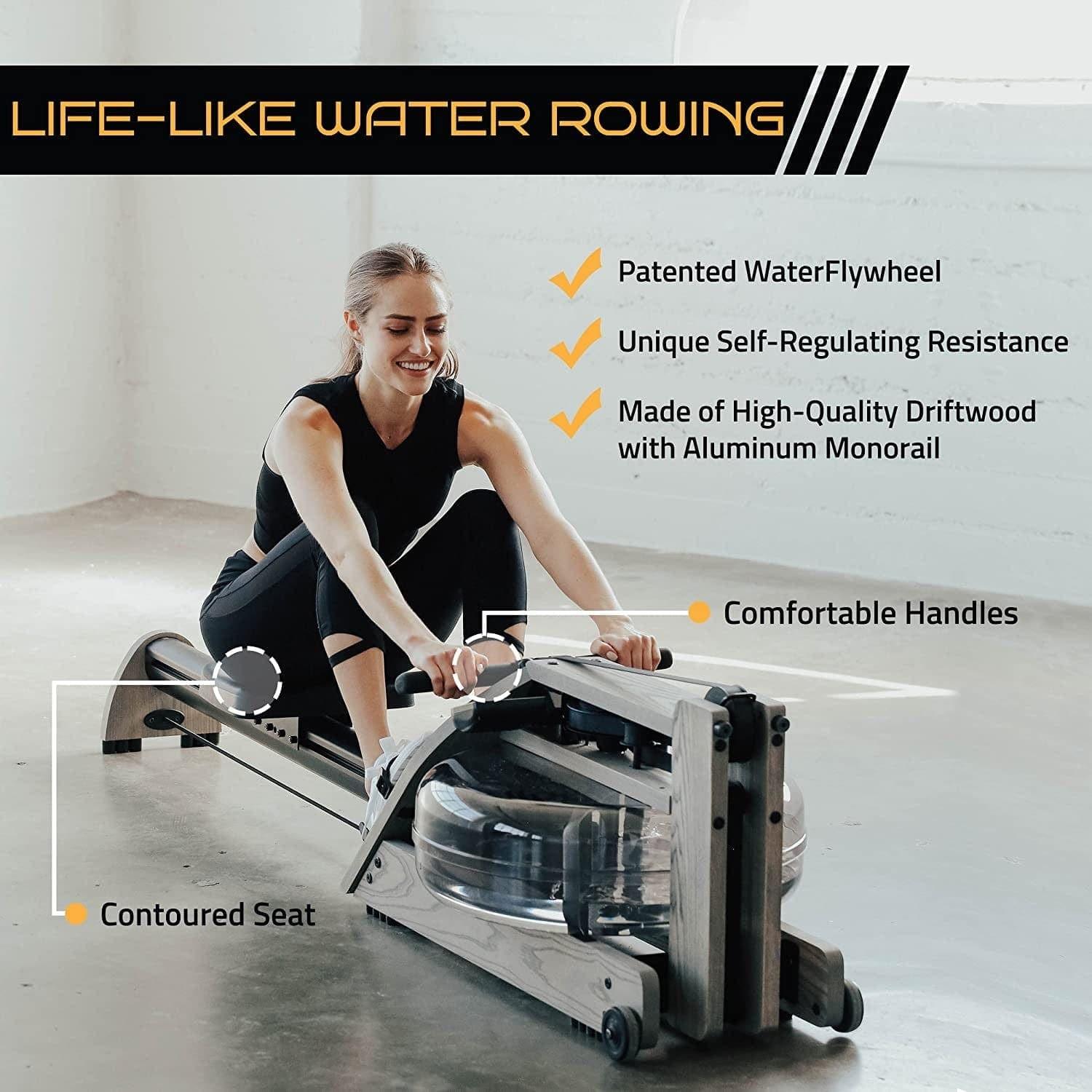 WaterRower Driftwood A1 Studio Rowing Machine