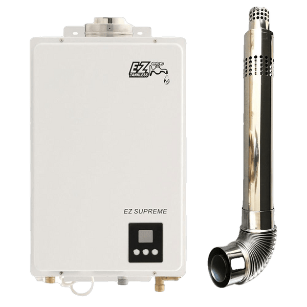 EZ Tankless Supreme Indoor Tankless Water Heater 8.2 GPM 165000 BTU Natural Gas Direct Vent Kit Manufacturer RFB EZSUPNG