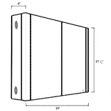 Whitehaus Musichaus Double Door Anodized Aluminum Cabinet - WHFEL7089-S