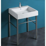 Whitehaus Britannia Rectangular Sink Console with Front towel Bar - B-U90-DUCG1-A09