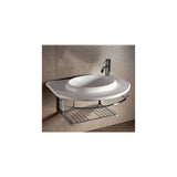 Whitehaus Ceramic Round Bath Basin with Integrated Towel Bar - WHKN1124