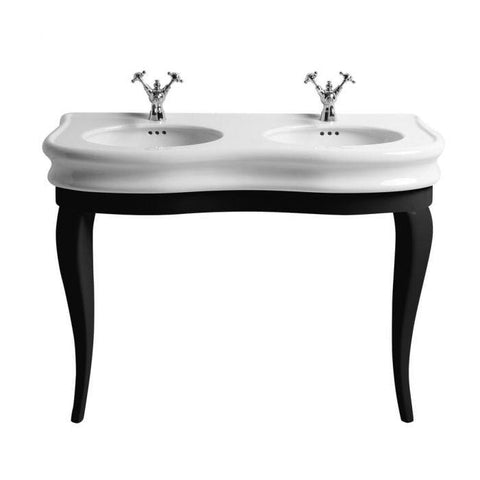 Whitehaus Britannia Large Rectangular Sink Console with Front Towel Bar - B-AR864-ARCG1