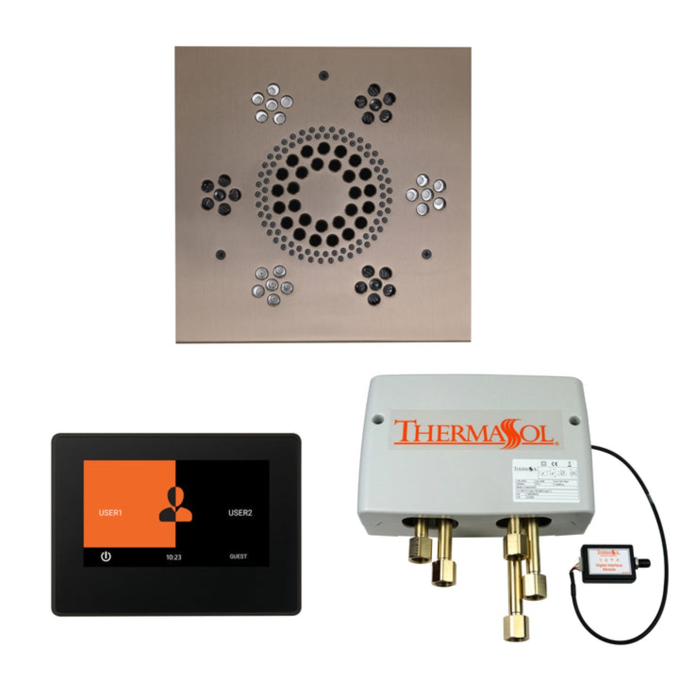 ThermaSol Shower Kit - The Wellness Shower Package with 7" ThermaTouch - WSP7S-AB