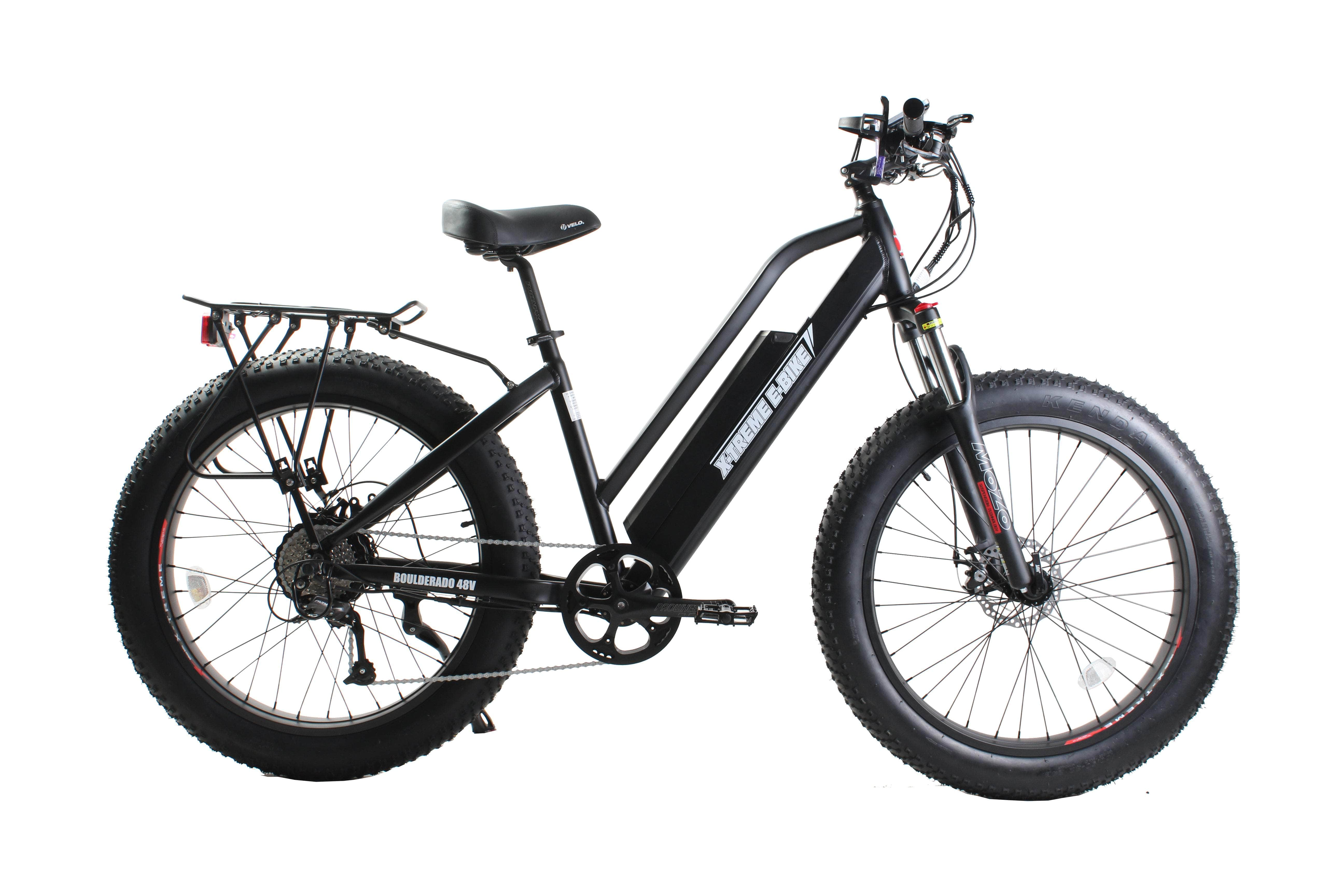 X-Treme Boulderado 48 Volt 10.4 Amp or 17 Amp Fat Tire Step-Through Electric Mountain Bicycle