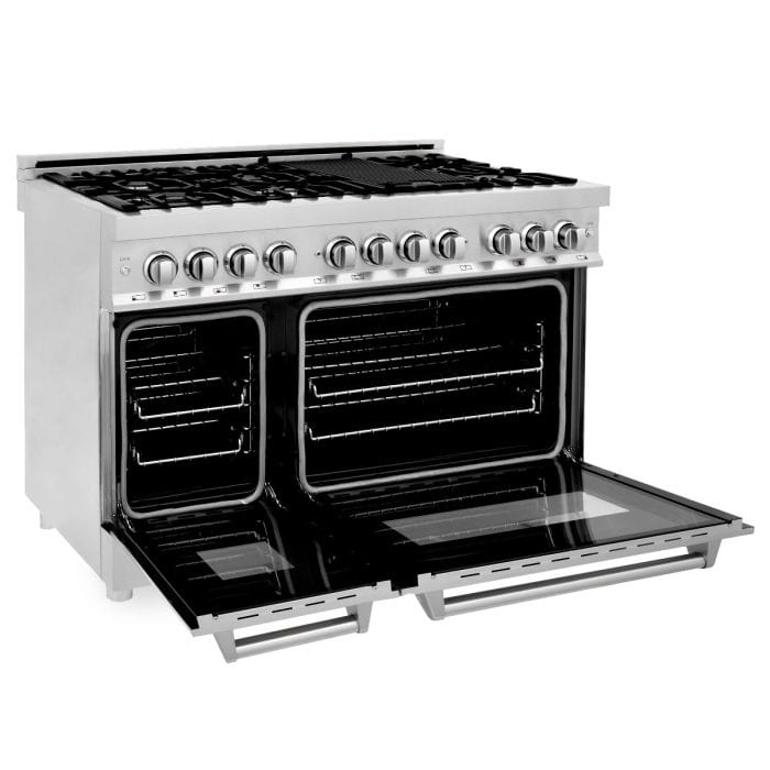 ZLINE 48 in. Professional Gas Burner and Electric Oven in Stainless Steel, RA48