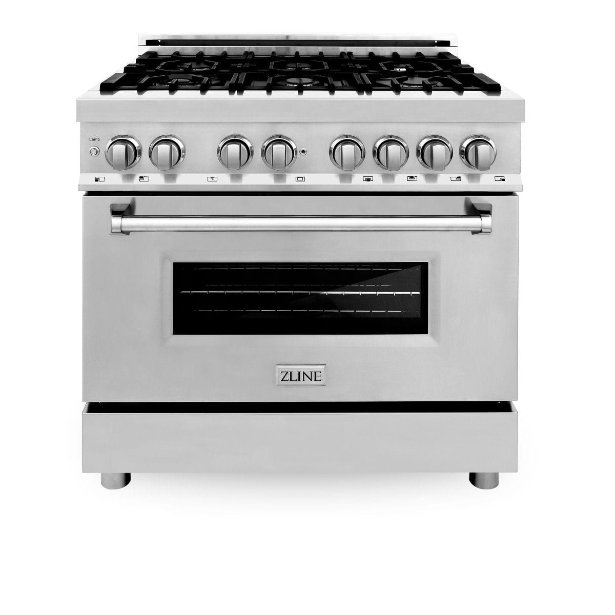 ZLINE Appliance Package - 36 in. Dual Fuel Range, 36 in. Range Hood, 2KP-RARH36