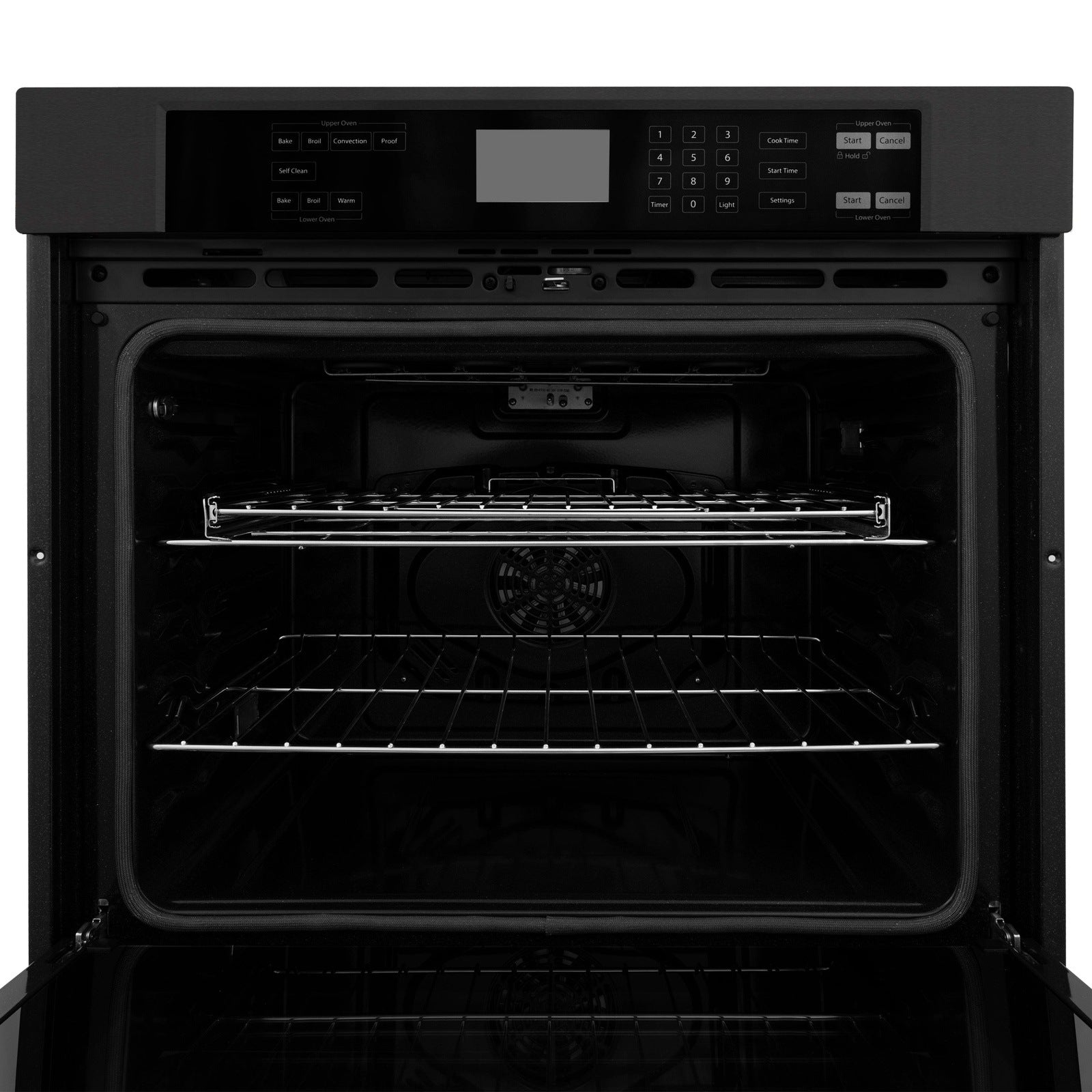 ZLINE 30 in. Professional Double Wall Oven in Black Stainless Steel with Self Cleaning, AWD-30-BS