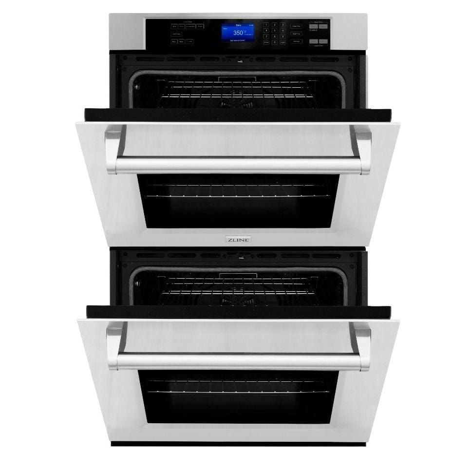 ZLINE Kitchen Appliance Package with 48 in. Stainless Steel Rangetop and 30 in. Double Wall Oven, 2KP-RTAWD48