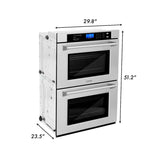 ZLINE Kitchen Appliance Package with 48 in. Stainless Steel Rangetop and 30 in. Double Wall Oven, 2KP-RTAWD48