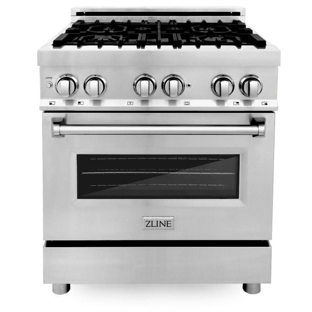 ZLINE Appliance Package 30 in. Dual Fuel Range & 30 in. Range Hood, 2KP-RARH30