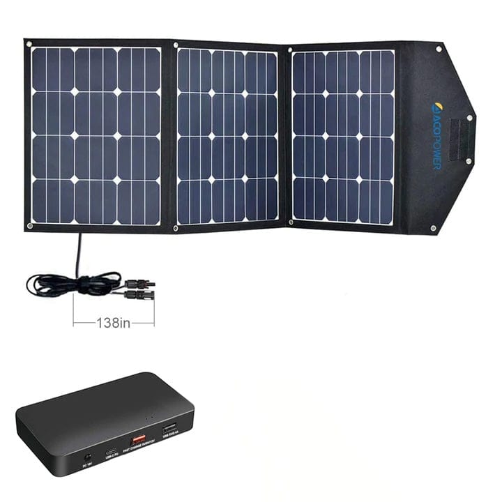 ACOPOWER 120W Portable Solar Panel Foldable Suitcase - HY-LTP-3x40W - Backyard Provider