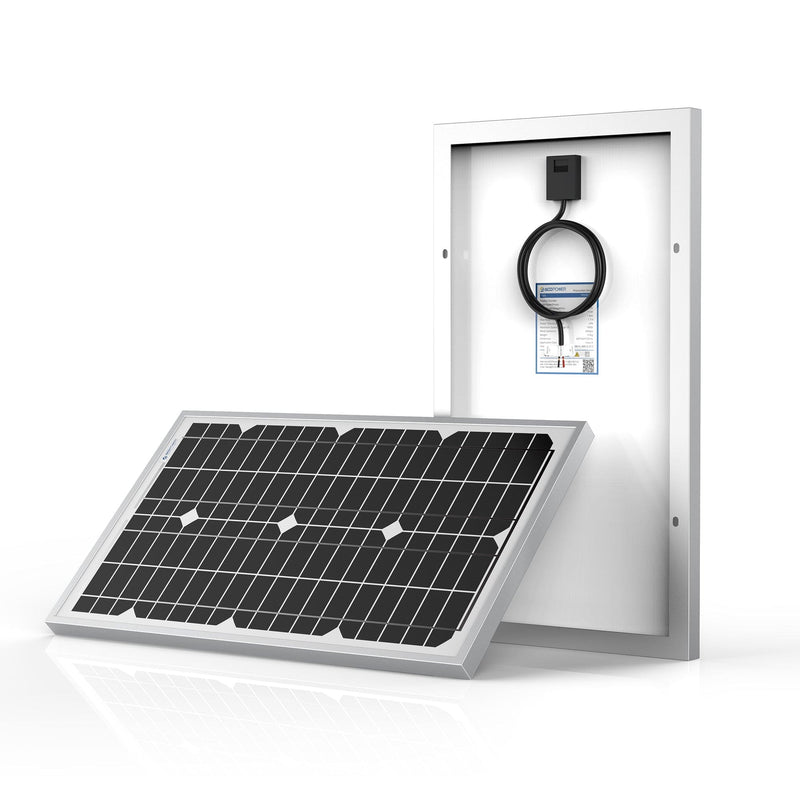 ACOPOWER 30W Mono Solar Panel for 12 Volt Battery Charging - HY030-12M - Backyard Provider