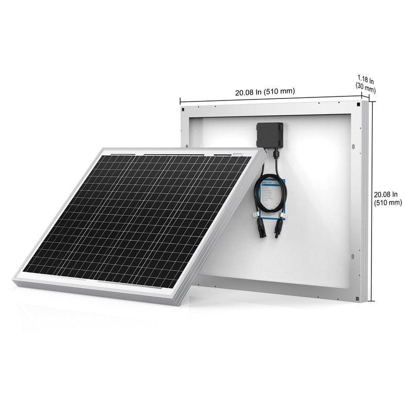 ACOPOWER 50W Mono Solar Panel for 12V Battery Charging - HY050-12M - Backyard Provider