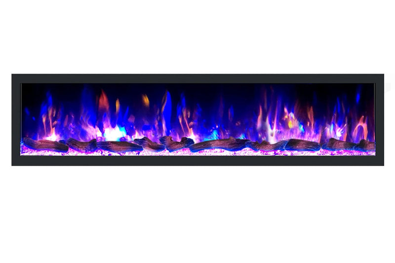 Dynasty Cascade 74'' Recessed Linear Electric Fireplace - DY-BTX74 - Backyard Provider