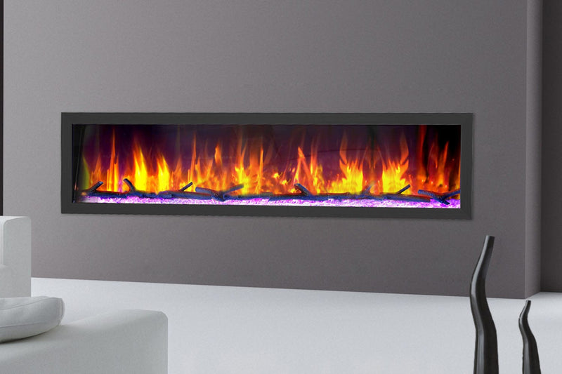 Dynasty Cascade 74'' Recessed Linear Electric Fireplace - DY-BTX74 - Backyard Provider