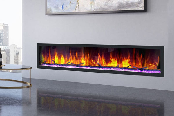 Dynasty Cascade 82'' Recessed Linear Electric Fireplace - DY-BTX82 - Backyard Provider