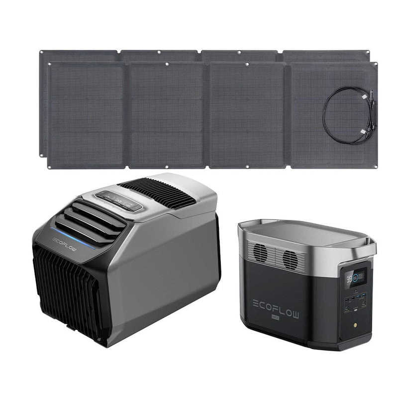 EcoFlow WAVE 2 Portable AC + DELTA Max 1600 + 110W Portable Solar Panel