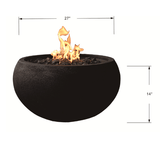 Modeno York Black Round Fire Pit - OFG115