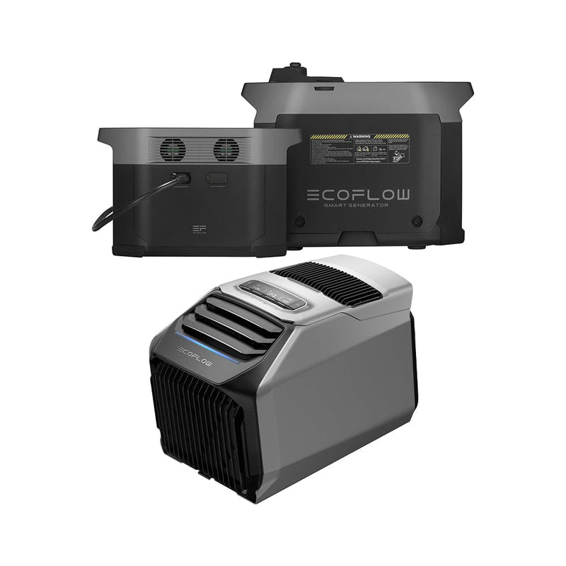 EcoFlow WAVE 2 Portable AC + DELTA Max 2000 + 1800W Dual Fuel Smart Generator