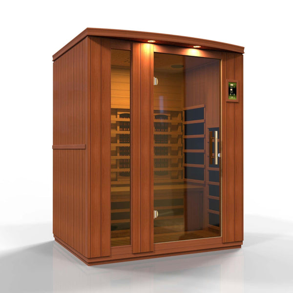 Dynamic Lugano 3-Person Full Spectrum Near Zero EMF (Under 2MG) Infrared Sauna - Backyard Provider