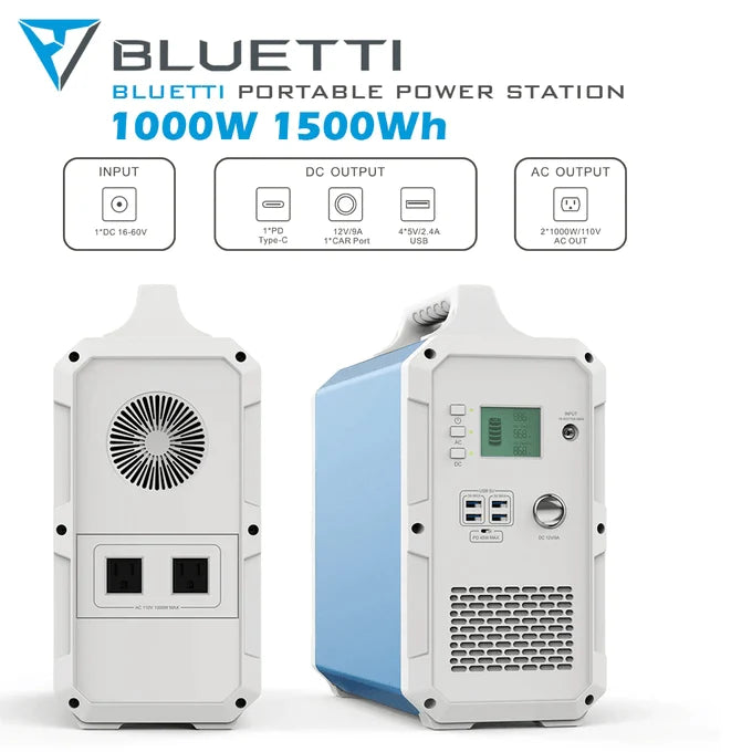 BLUETTI EB150 Portable Power Station | 1000W, 1500WH - Backyard Provider