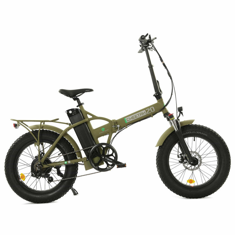 Ecotric 48V Fat Tire Portable & Folding Electric Bike with Color LCD Display - NS-FAT20850C-RD+HHJ850-RD - ePower Go