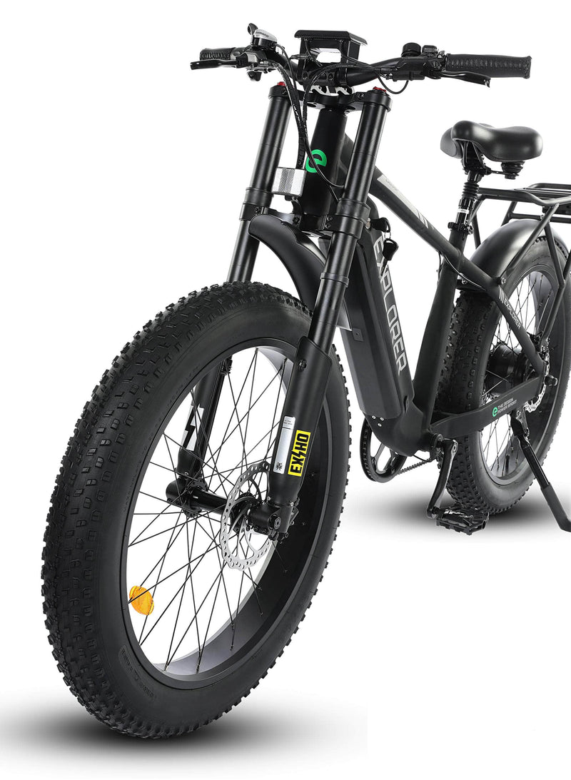 Ecotric Explorer 26 inches 48V Fat Tire Electric Bike with Rear Rack - EXP-MB - ePower Go