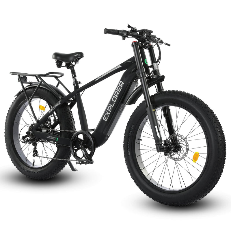 Ecotric Explorer 26 inches 48V Fat Tire Electric Bike with Rear Rack - EXP-MB - ePower Go