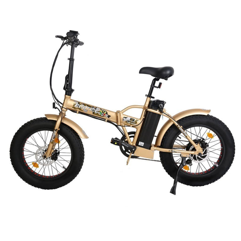 Ecotric 48V portable and folding fat ebike with LCD display - NS-NFAT20S900-MB - ePower Go