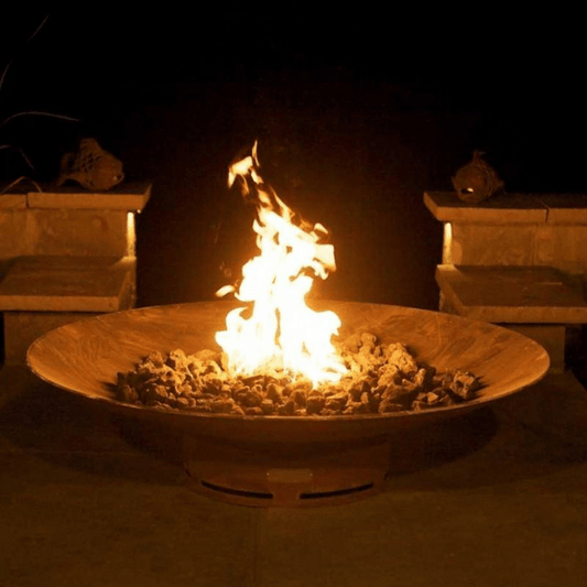 Fire Pit Art Asia Carbon Steel Gas Fire Pit - Asia 36"-FPA-MLS120-NG - Backyard Provider