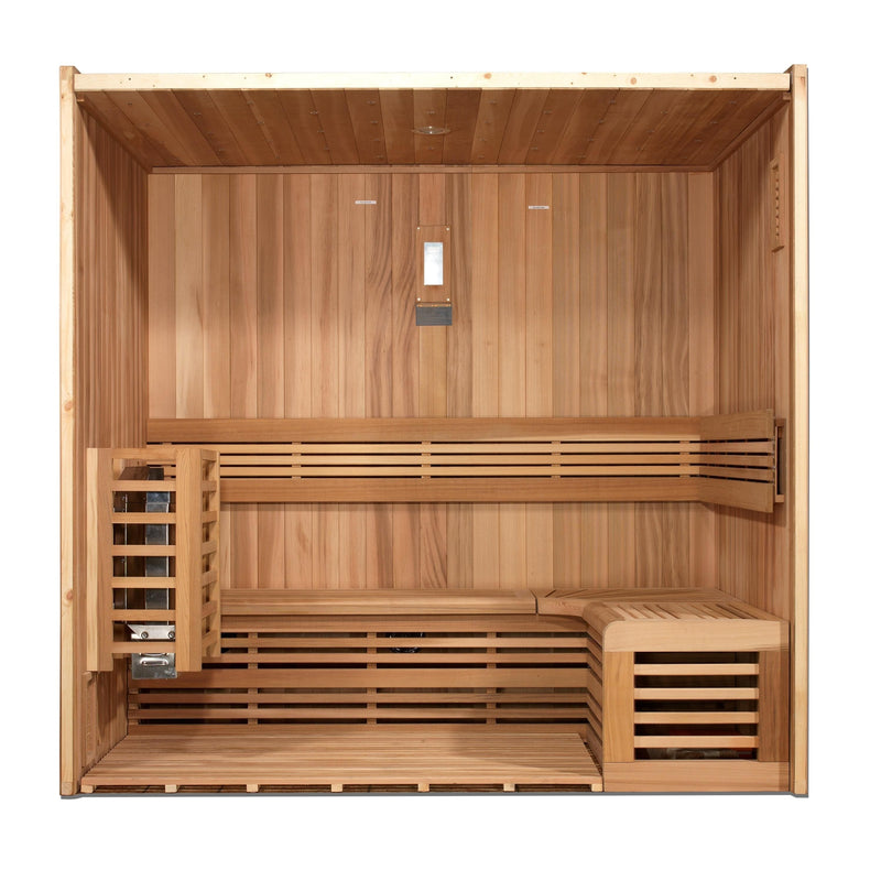 Golden Designs Copenhagen Edition 3 Person Traditional Steam Sauna - Canadian Red Cedar - Backyard Provider