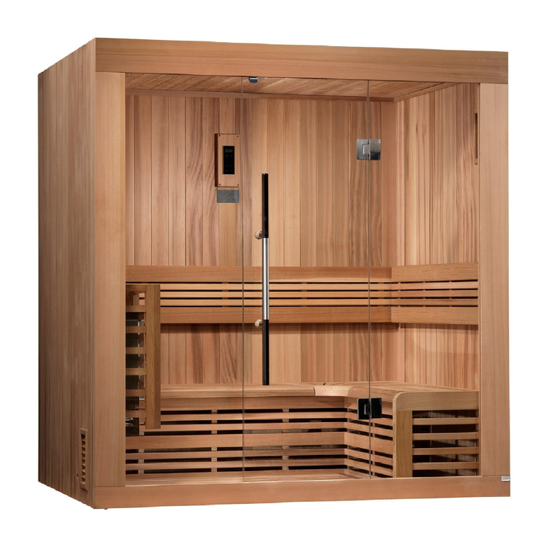 Golden Designs Copenhagen Edition 3 Person Traditional Steam Sauna - Canadian Red Cedar - Backyard Provider