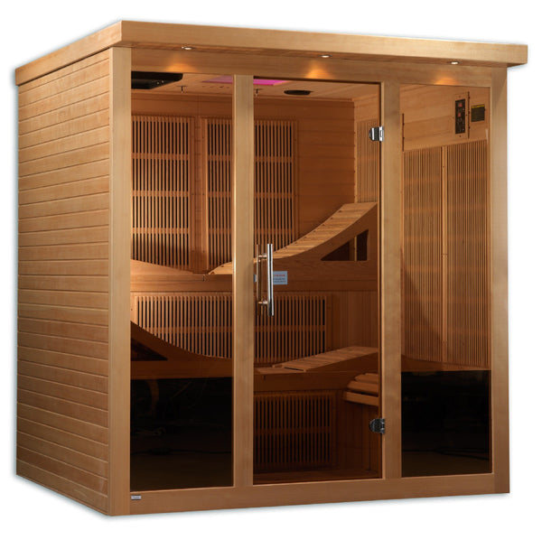 Golden Designs Monaco 6-person PureTech™ Near Zero EMF (Under 2MG) FAR Infrared Sauna - Backyard Provider