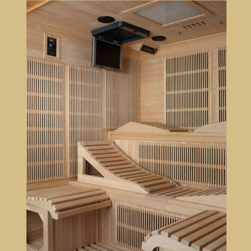 Golden Designs Monaco 6-person PureTech™ Near Zero EMF (Under 2MG) FAR Infrared Sauna - Backyard Provider