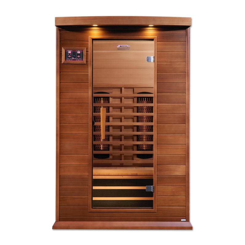 Maxxus 2-Person Full Spectrum Near Zero EMF (Under 2MG) Infrared Sauna (Red Cedar) - Backyard Provider