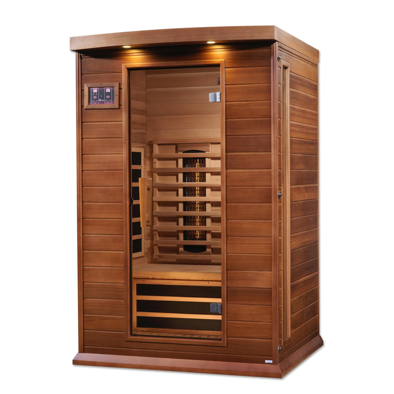 Maxxus 2-Person Full Spectrum Near Zero EMF (Under 2MG) Infrared Sauna (Red Cedar) - Backyard Provider